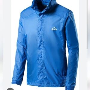 McKinley Castellic junior rain jacket, blue size Medium youth